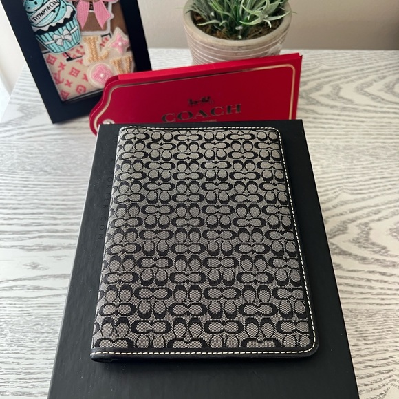 Coach Accessories - Coach Signature Black and Gray Passport Cover RARE vintage